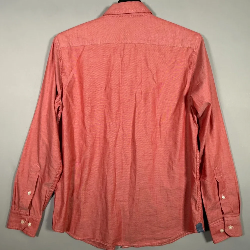 Banana Republic Oxford Shirt Mens L Red Untucked Fit‎ ButtonDown Chest 44